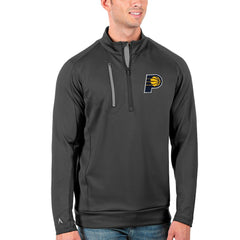 Charcoal Indiana Pacers Antigua Generation Quarter-Zip Pullover Jacket | NBA