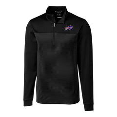 Buffalo Bills Cutter & Buck Big & Tall Traverse Stripe Quarter-Zip Pullover Jacket | NFL Outlet