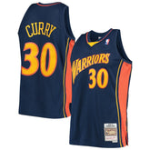 Navy Stephen Curry Golden State Warriors Hardwood Classics Swingman Jersey sale | NBA