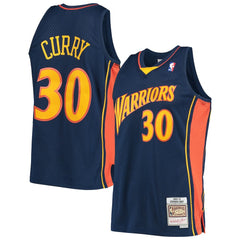 Navy Stephen Curry Golden State Warriors Hardwood Classics Swingman Jersey sale | NBA
