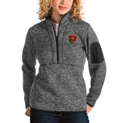 Chicago Bears Antigua Women's Bear Head Fortune Half-Zip Pullover Jacket | NFL Outlet