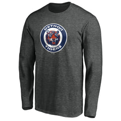 Detroit Tigers Cooperstown Collection Huntington Logo Long Sleeve T-Shirt - MLB T-shirts