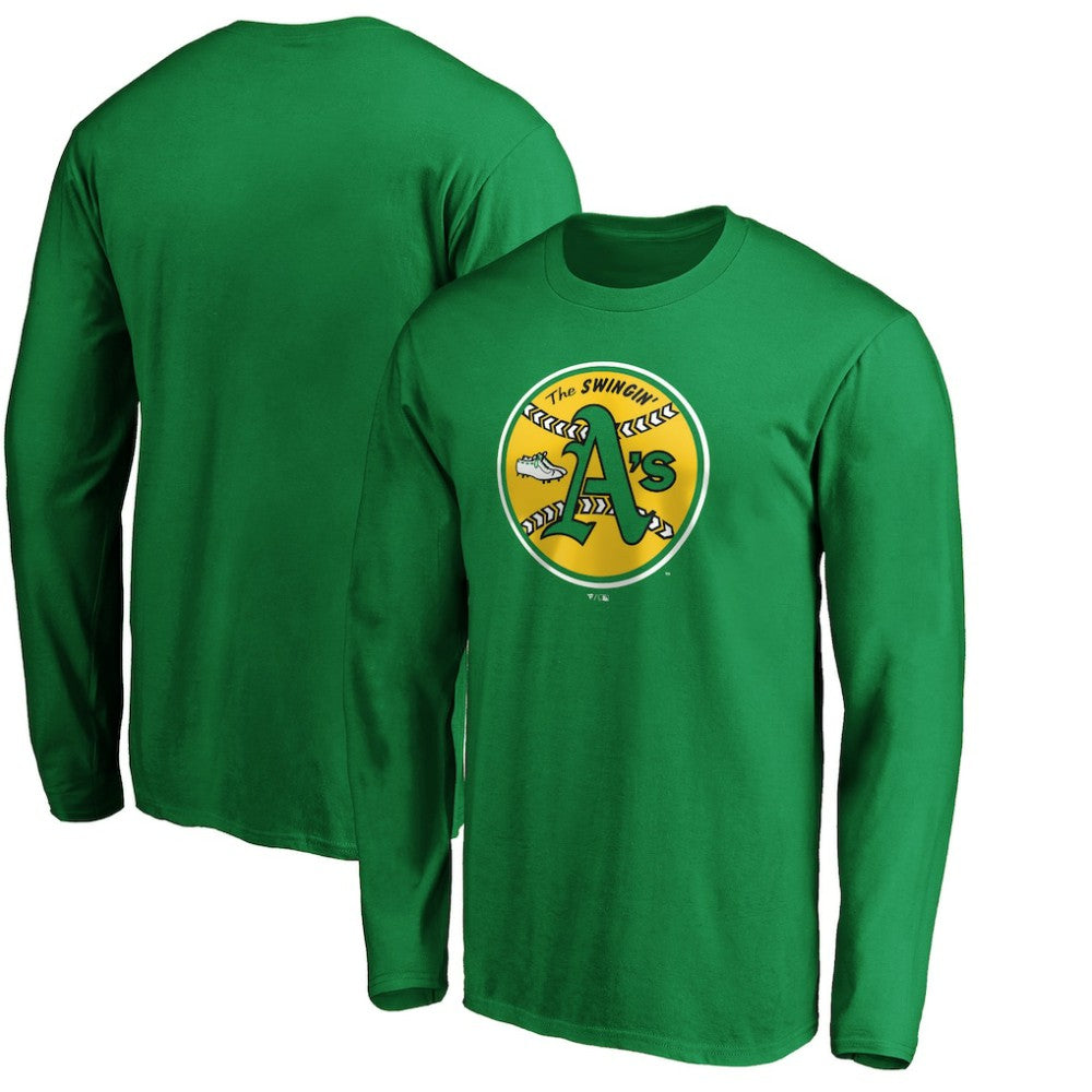 Athletics Cooperstown Collection Huntington Logo Long Sleeve T-Shirt - MLB T-shirts