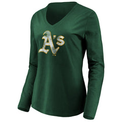 Athletics Women's Core Distressed Team Long Sleeve T-Shirt - MLB T-shirts