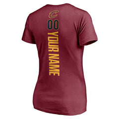 Wine Cleveland Cavaliers Women's Playmaker Personalized Name & Number V-Neck T-Shirt sale | NBA