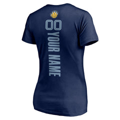 Navy Memphis Grizzlies Women's Playmaker Personalized Name & Number V-Neck T-Shirt | NBA
