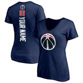 Navy Washington Wizards Women's Playmaker Personalized Name & Number V-Neck T-Shirt | NBA