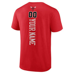 Red Chicago Bulls Playmaker Personalized Name & Number T-Shirt sale | NBA