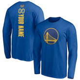 Royal Golden State Warriors Playmaker Personalized Name & Number Long Sleeve T-Shirt sale | NBA