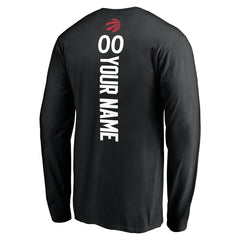 Black Toronto Raptors Playmaker Personalized Name & Number Long Sleeve T-Shirt | NBA