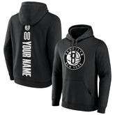 Black Brooklyn Nets Playmaker Personalized Name & Number Pullover Hoodie | NBA