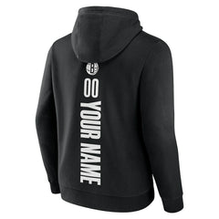 Black Brooklyn Nets Playmaker Personalized Name & Number Pullover Hoodie | NBA