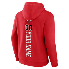 Red Chicago Bulls Playmaker Personalized Name & Number Pullover Hoodie | NBA
