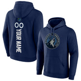 Navy Minnesota Timberwolves Playmaker Personalized Name & Number Pullover Hoodie | NBA