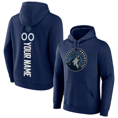 Navy Minnesota Timberwolves Playmaker Personalized Name & Number Pullover Hoodie | NBA