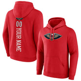 Red New Orleans Pelicans Playmaker Personalized Name & Number Pullover Hoodie | NBA
