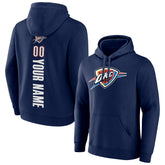 Navy Oklahoma City Thunder Playmaker Personalized Name & Number Pullover Hoodie | NBA