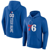 Royal Philadelphia 76ers Playmaker Personalized Name & Number Pullover Hoodie | NBA