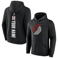 Black Portland Trail Blazers Playmaker Personalized Name & Number Pullover Hoodie | NBA