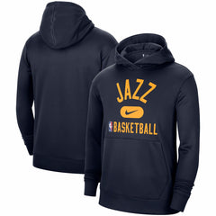 Navy Utah Jazz 2021-2022 Spotlight On Court Performance Practice Pullover Hoodie | NBA