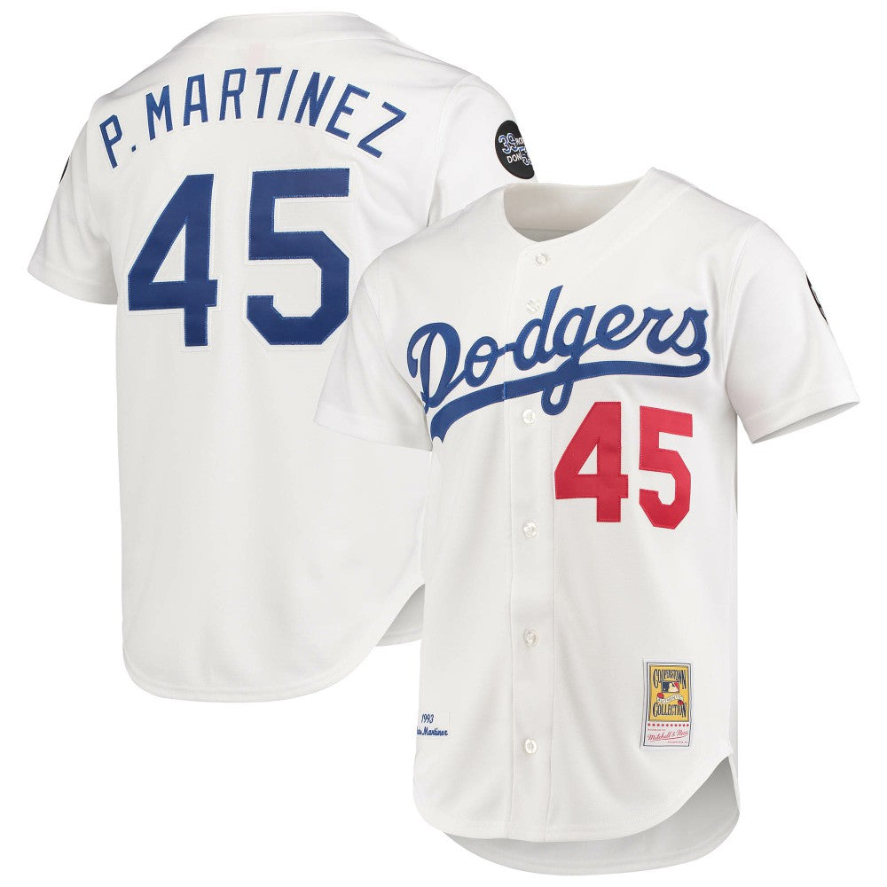 Pedro Martinez Los Angeles Dodgers Mitchell & Ness 1993 Cooperstown Collection Home Authentic Jersey - MLB Jerseys