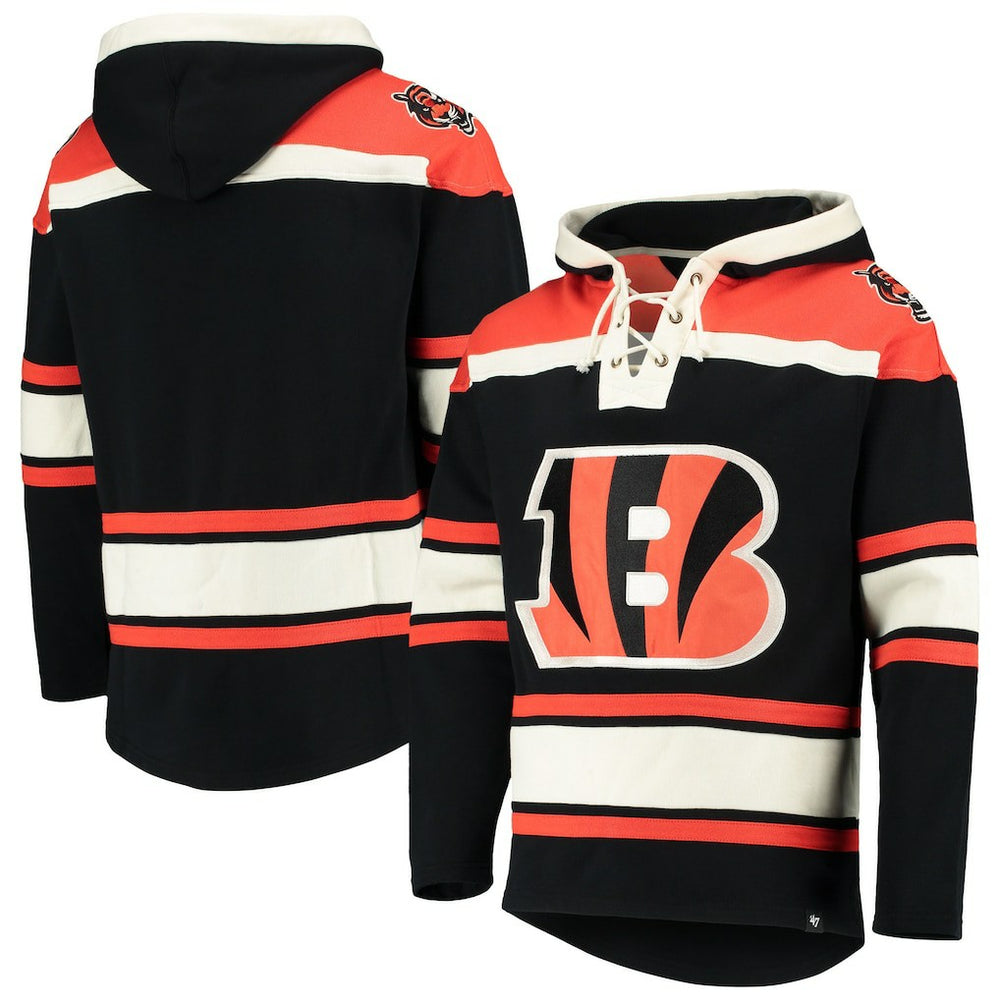Cincinnati Bengals '47 Lacer V-Neck Pullover Hoodie | NFL Outlet