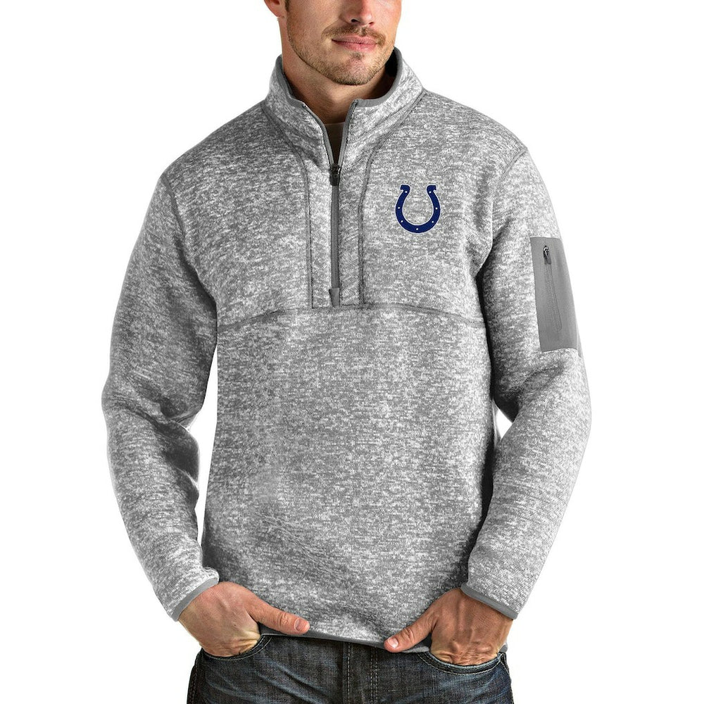 Indianapolis Colts Antigua Team Logo Fortune Quarter-Zip Pullover Jacket | NFL New