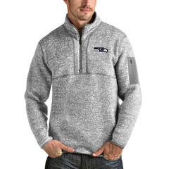 Seattle Seahawks Antigua Team Logo Fortune Quarter-Zip Pullover Jacket | NFL Hot