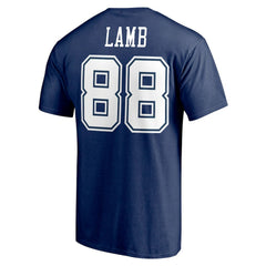 Dallas Cowboys CeeDee Lamb Player Icon Name & Number T-Shirt | NFL Hot