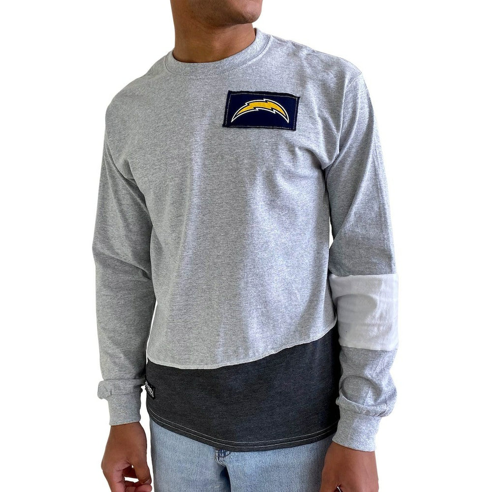 Los Angeles Chargers Refried Apparel Sustainable Angle Long Sleeve T-Shirt | NFL Discount