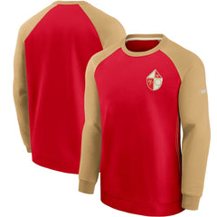 San Francisco 49ers Historic Raglan Crew Performance Sweater | NFL Discount