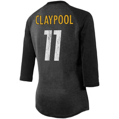Pittsburgh Steelers Chase Claypool Women's Team Player Name & Number Tri-Blend Raglan 3/4-Sleeve T-Shirt | NFL US