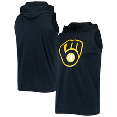 Milwaukee Brewers Stitches Sleeveless Pullover Hoodie - MLB Hoodies
