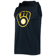 Milwaukee Brewers Stitches Sleeveless Pullover Hoodie - MLB Hoodies