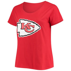 Kansas City Chiefs Travis Kelce Women's Plus Size Fair Catch Name & Number Scoop Neck T-Shirt | NFL Hot