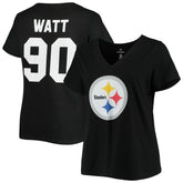 Pittsburgh Steelers T.J. Watt Women's Plus Size Name & Number V-Neck T-Shirt | NFL Online