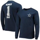 Dallas Cowboys #1 Dad Long Sleeve T-Shirt | NFL New