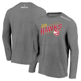 Heather Charcoal Atlanta Hawks 2021 Noches Éne-Bé-A Authentic Shooting Long Sleeve T-Shirt | NBA