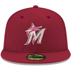 Miami Marlins New Era White Logo 59FIFTY Fitted Hat - MLB Hats