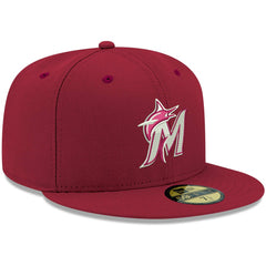 Miami Marlins New Era White Logo 59FIFTY Fitted Hat - MLB Hats