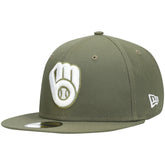 Milwaukee Brewers New Era White Logo 59FIFTY Fitted Hat - MLB Hats