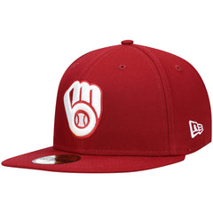 Milwaukee Brewers New Era White Logo 59FIFTY Fitted Hat - MLB Hats