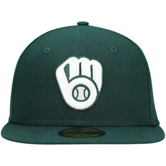 Milwaukee Brewers New Era White Logo 59FIFTY Fitted Hat - MLB Hats