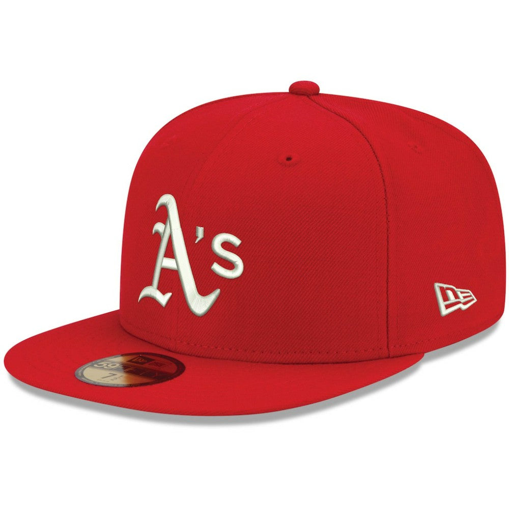 Athletics New Era White Logo 59FIFTY Fitted Hat - MLB Hats