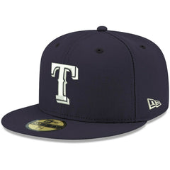 Texas Rangers New Era White Logo 59FIFTY Fitted Hat - MLB Hats