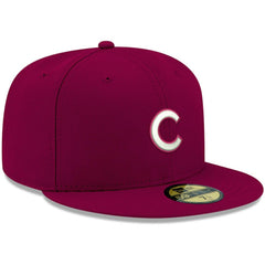 Chicago Cubs New Era White Logo 59FIFTY Fitted Hat - MLB Hats