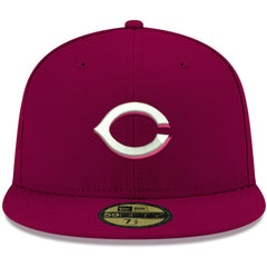 Cincinnati Reds New Era White Logo 59FIFTY Fitted Hat - MLB Hats