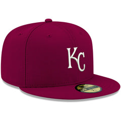 Kansas City Royals New Era White Logo 59FIFTY Fitted Hat - MLB Hats