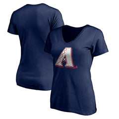 Arizona Diamondbacks Women's Red White and Team V-Neck T-Shirt - MLB T-shirts