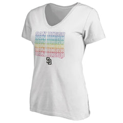 San Diego Padres Women's City Pride V-Neck T-Shirt - MLB T-shirts